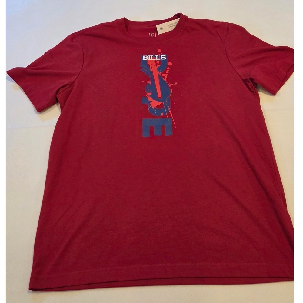 George T-Shirt Mens M Red New Buffalo Bills Graphic Short Sleeve Tee